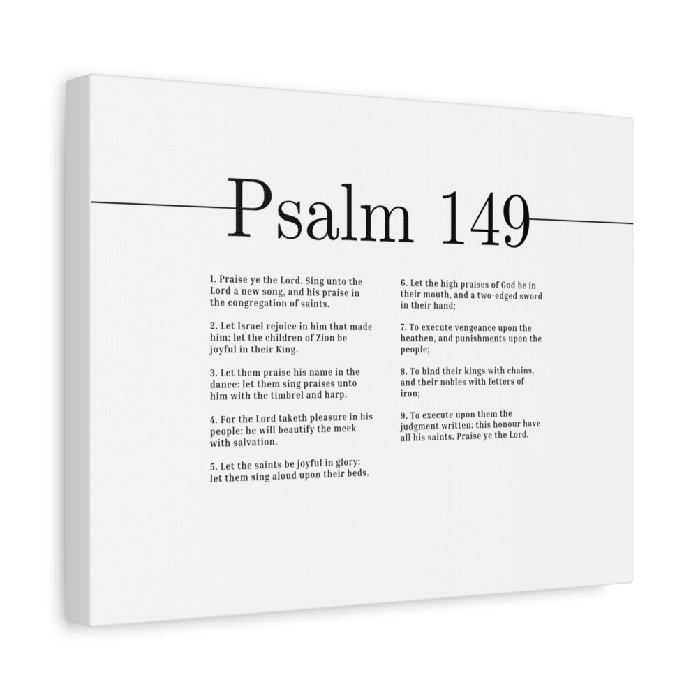 Scripture Canvas High Praises Of God Psalm 149 Christian Wall Art Bible Verse